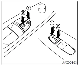 Centralized power door lock control switch on the master armrest switch panel