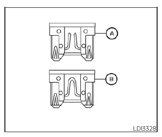 Instructional diagram for opening the Nissan Leaf motor compartment fuse box cover