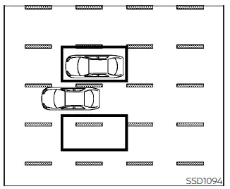 Diagram illustrating active I-BSI steering intervention as the Nissan Leaf approaches a lane marker