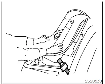 Testing stability by checking side-to-side movement of the installed child restraint