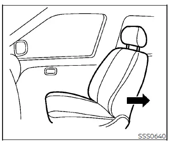 Proper positioning of a forward-facing child restraint in the Nissan Leaf front passenger seat