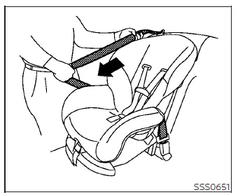 Extending the shoulder belt to engage the Automatic Locking Retractor (ALR) mechanism
