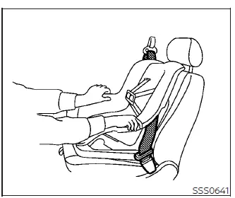 Verifying the stability of the child restraint in the Nissan Leaf seat