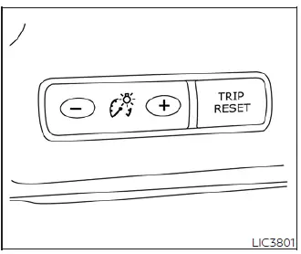 Instrument panel brightness adjustment buttons