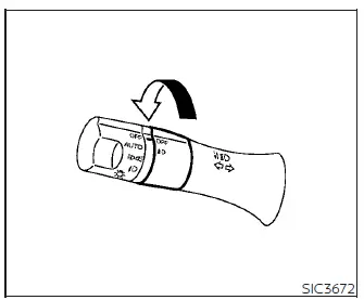 Fog light control switch