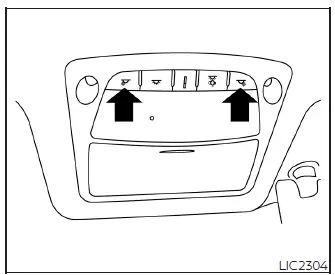 Front overhead map light buttons configuration