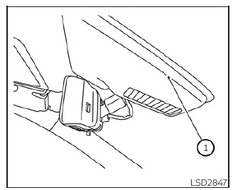 Detailed close-up view of the upper windshield showing the clear viewing area required for the Nissan Leaf lane camera unit