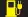 Yellow low battery charge warning icon