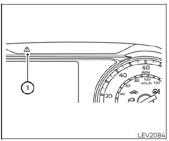 Dashboard instrument cluster display of the Nissan Leaf showing EV specific gauges