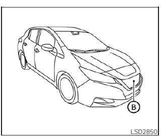 Dashboard display showing active vehicle-to-vehicle distance control mode for Nissan Leaf Intelligent Cruise Control