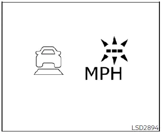 System limitations warning display for Nissan Leaf cruise control