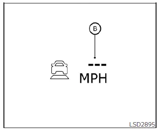 Dashboard display of Nissan Leaf showing active acceleration to set speed
