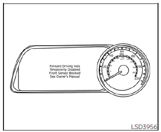 Dashboard warning light display for Nissan Leaf Intelligent Cruise Control malfunction