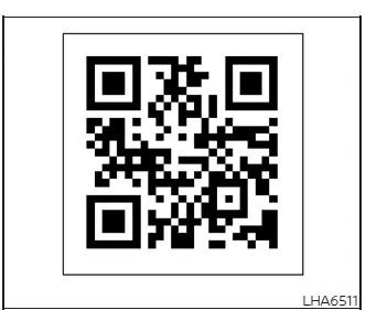 QR code pointing to the online digital version of the NissanConnect Owner Manual for the Nissan Leaf