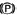 Red cluster indicator light icon for the parking brake