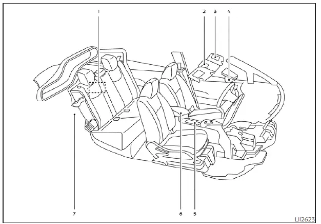Interior cabin layout and storage features of the Nissan Leaf