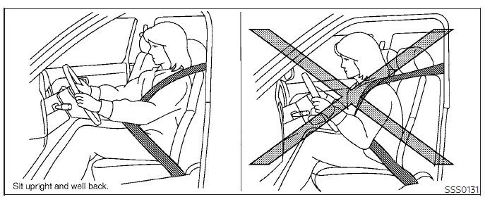 SRS warning light location on the Nissan Leaf instrument cluster