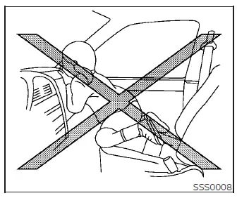 Visual representation of dangerous seating posture in a Nissan Leaf
