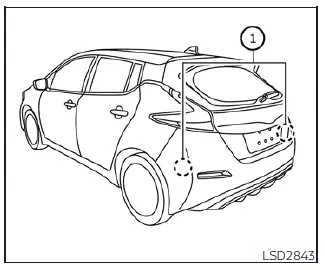 Close-up view of a clean rear bumper sonar sensor on a Nissan Leaf