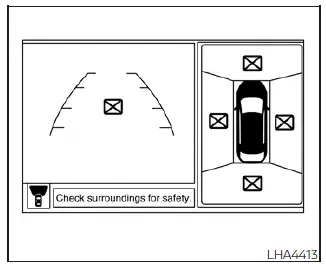 Console display screen illustration highlighting the electronic interference symbol overlaying the video feed