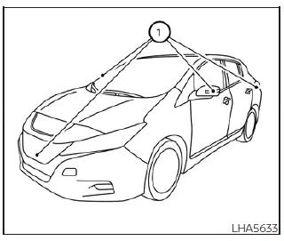 Detailed diagram pinpointing the camera lens locations that require careful cleaning during periodic system maintenance