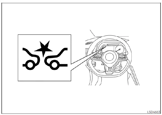 Instrument cluster warning indicators for the Nissan Leaf safety systems