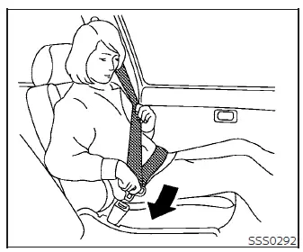 Driver performing initial seat adjustment in a Nissan Leaf before buckling up