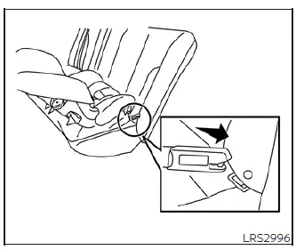 Securing webbing-mounted attachments to LATCH lower anchors in a Nissan Leaf