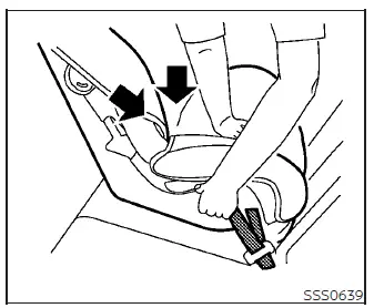 Proper positioning of a rear-facing child restraint in the Nissan Leaf rear seat