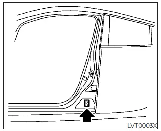 F.M.V.S.S./C.M.V.S.S. safety certification label on the Nissan Leaf
