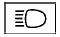 Blue high beam indicator