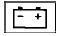 Red 12-volt battery charge warning icon on the Nissan Leaf dashboard
