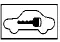 Security system indicator red key symbol
