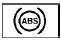 ABS warning light yellow text