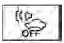 Approaching Vehicle Sound for Pedestrians VSP OFF warning icon yellow