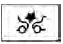 Automatic Emergency Braking AEB system warning icon yellow