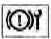 Brake system warning icon yellow text