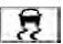 Slip indicator light yellow car with tracks