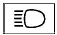 Blue high beam headlight indicator icon