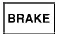 Red BRAKE warning icon
