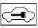 Security system indicator light, key symbol