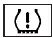 Low tire pressure warning light icon, horseshoe with exclamation mark