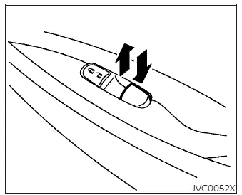Front passenger side door power window control switch layout