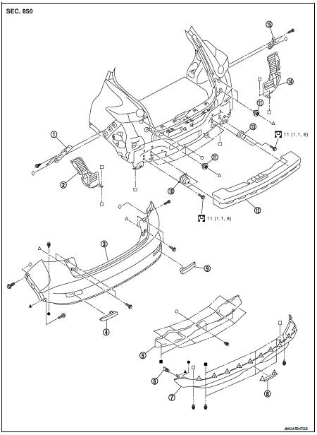 1. Bumper side bracket LH