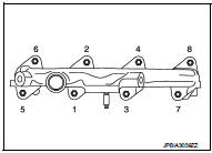 13. Install the EGR unit with new clips. Tighten the mounting bolts of the